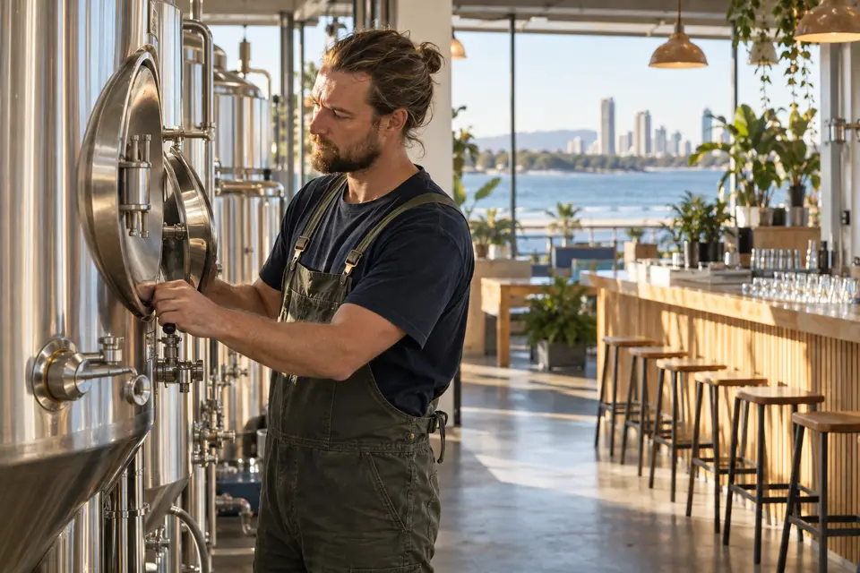 Illustrative Gold Coast craft brewery and taproom